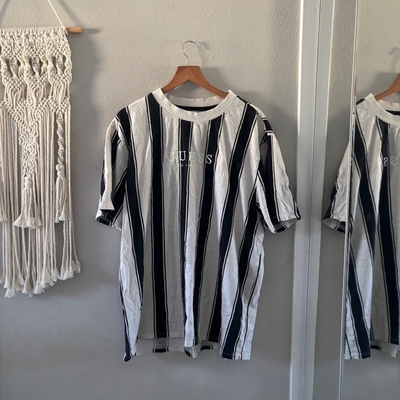 Guess Monochrome Striped Tee - Picture 1 of 5